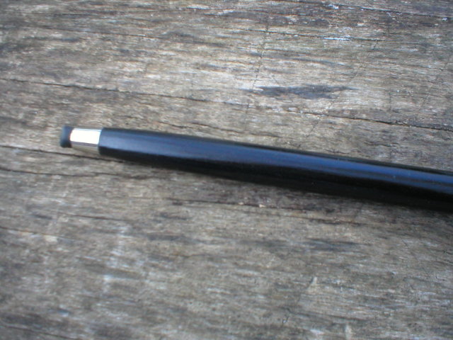 CANE WALKING STICK BLUE GLASS HANDLE VICTORIAN STYLE