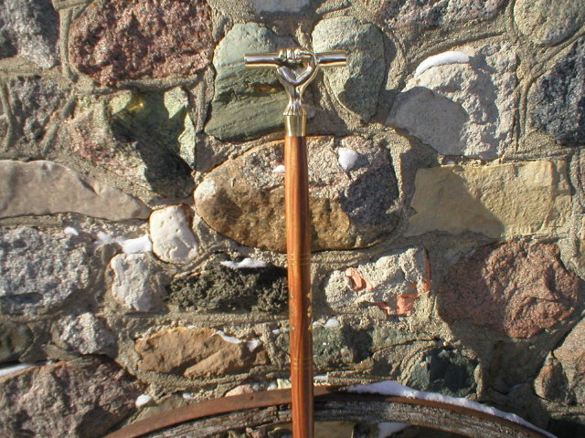 WALKING STICK CANE HAND FIST BRASS HANDLE