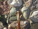 WALKING STICK CANE BRASS COBRA HEAD SNAKE HANDLE