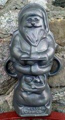SANTA MOLD TWO PIECE CAST IRON