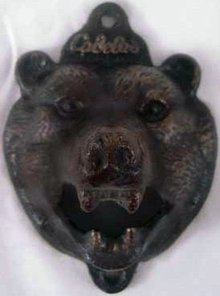 BEAR HEAD BOTTLE OPENER CAST IRON