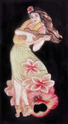HULA GIRL BOTTLE OPENER CAST IRON