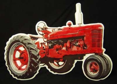 FARMALL DIE-CUT TRACTOR TIN SIGN