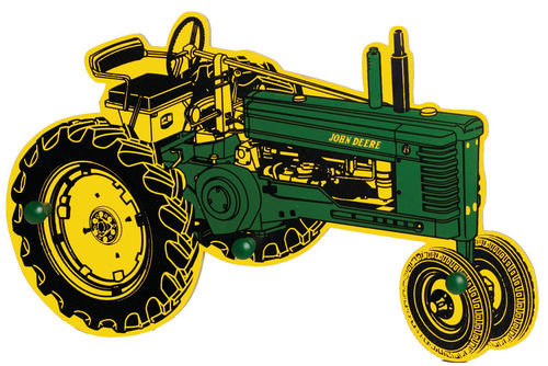 JOHN DEERE TRACTOR WOOD COAT RACK