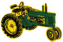 JOHN DEERE TRACTOR WOOD COAT RACK