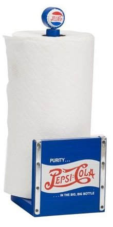 PEPSI COLA WOODEN PAPER TOWEL HOLDER