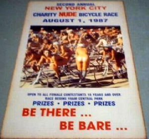 NUDE BICYCLE RACE RETRO PRINT POSTER