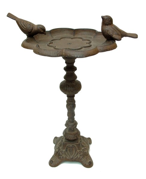 RUSTIC BIRD FEEDER CAST IRON