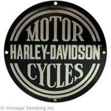 HARLEY DAVIDSON MOTOR CYCLES PORCELAIN COATED SIGN