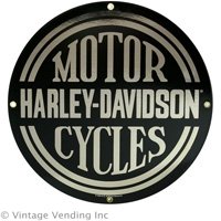 HARLEY DAVIDSON MOTOR CYCLES PORCELAIN COATED SIGN