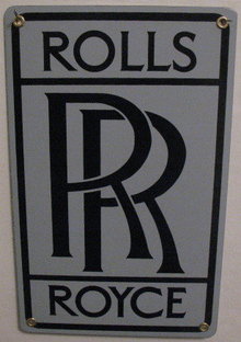 ROLLS ROYCE PORCELAIN COATED SIGN