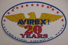 AVIREX PORCELAIN COATED SIGN
