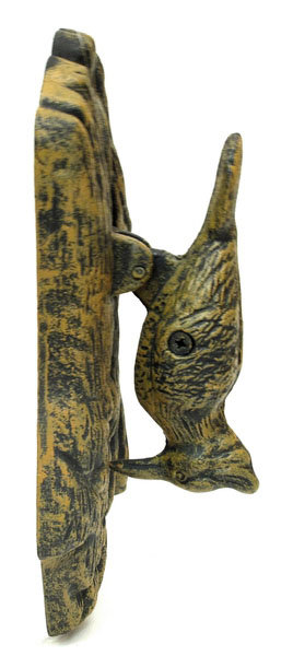 WOOD PECKER DOOR KNOCKER CAST IRON