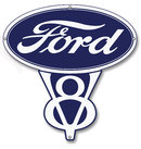 FORD V-8 VINTAGE STYLE METAL SIGN