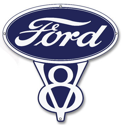 FORD V8 RETRO METAL SIGN