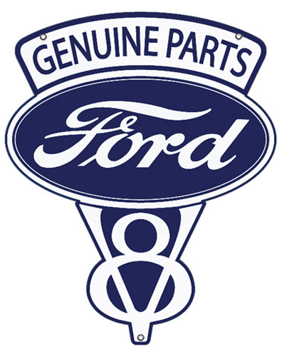 FORD V8 GENUINE PARTS METAL SIGN