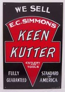 E.C. SIMMONS KEEN KUTTER TOOLS TIN SIGN