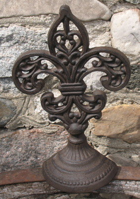 FLEUR-DE-LIS DOORSTOP CAST IRON