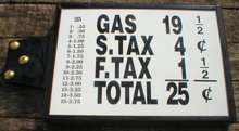 SMALL PRICE BOX VISIBLE GAS PUMP