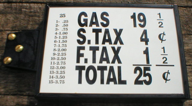 SMALL PRICE BOX VISIBLE GAS PUMP