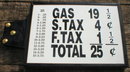 SMALL PRICE BOX VISIBLE GAS PUMP
