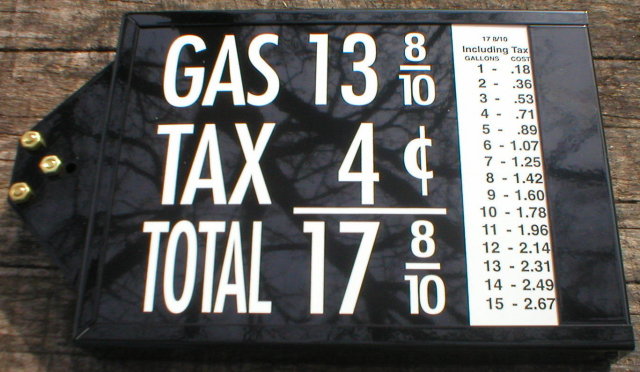 LARGE PRICE BOX VISIBLE GAS PUMP