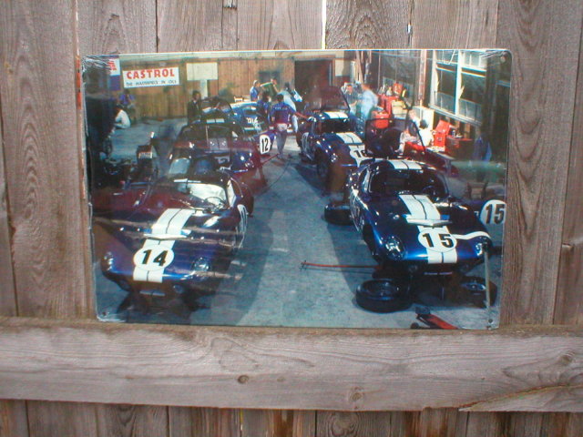 COBRA COUPE GARAGE HEAVY STEEL SIGN