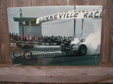 BONNEVILLE PRUDHOMME BURNOUT HEAVY STEEL SIGN