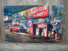 OUTSIDE THE OLD GARAGE HEAVY STEEL SIGN