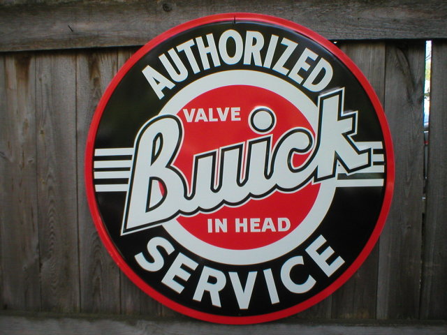 BUICK AUTHORIZED SERVICE TIN SIGN 24