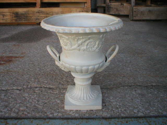 CAST IRON GARDEN URN VICTORIAN PLANTER DECOR