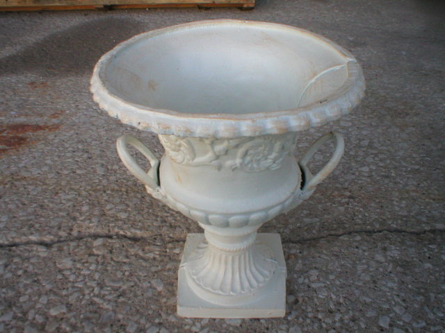 CAST IRON GARDEN URN VICTORIAN PLANTER DECOR