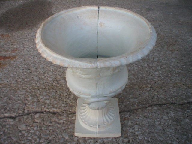CAST IRON GARDEN URN VICTORIAN PLANTER DECOR