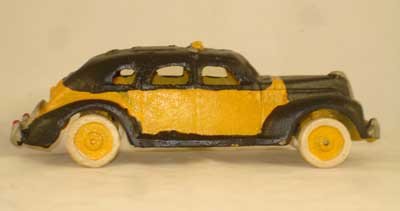 TAXI CAB YELLOW BLACK CAR CAST IRON