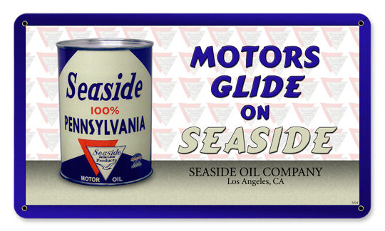 SEASIDE PENNSYVANIA MOTOR OIL HEAVY METAL SIGN
