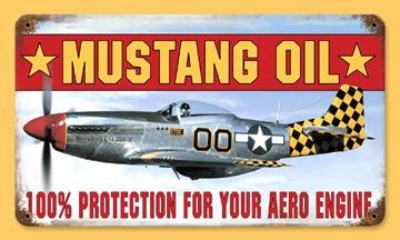MUSTANG OIL HEAVY METAL SIGN