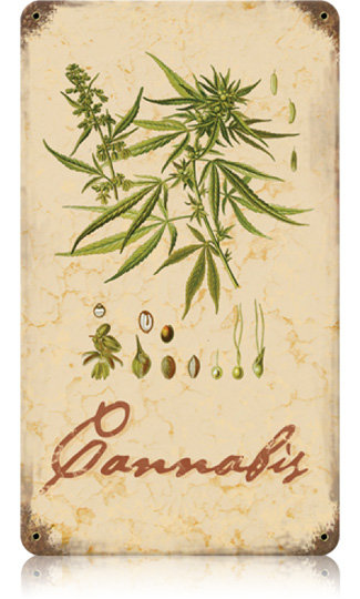 CANNABIS HEAVY METAL SIGN