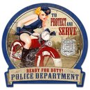 POLICE DEPARTMENT HEAVY METAL SIGN