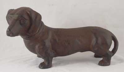 DACHSHUND DOORSTOP CAST IRON