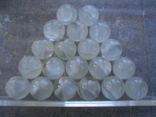 WHITE CAT EYE SHOOTER MARBLES TWO POUNDS ONE INCH
