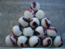 PURPLE WHITE SHOOTER MARBLES TWO POUNDS ONE INCH
