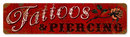 TATTOOS PIERCING HEAVY METAL SIGN