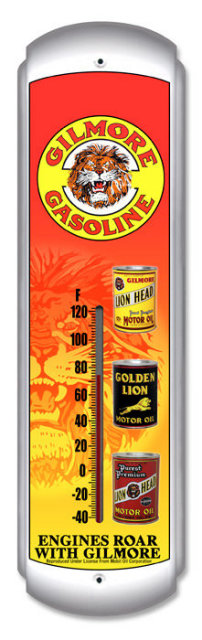 GILMORE GASOLINE THERMOMETER SIGN