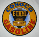 CONOCO MINUTEMAN ETHYL LENS GAS PUMP GLOBE SIGN
