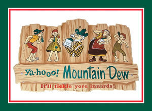 MOUNTAIN DEW HILLBILLY METAL SIGN