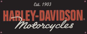 HARLEY DAVIDSON MOTORCYCLES PORCELAIN COATED SIGN