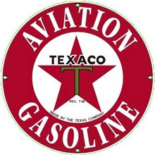 TEXACO AVIATION GASOLINE PORCELAIN COATED SIGN
