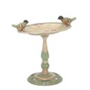 OVAL BIRD FEEDER PAINTED CAST IRON