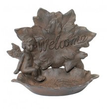 ANGEL BIRD FEEDER WELCOME CAST IRON