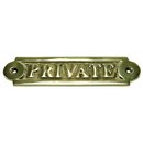 PRIVATE SIGN SOLID BRASS